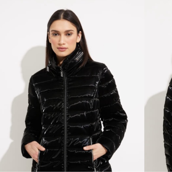 Joseph Ribkoff Shinny Puffer Jacket - Picture 5 of 6